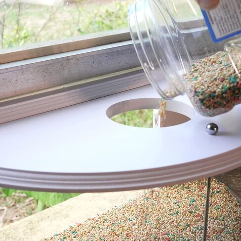 نافذة تغذية الطيور داخل المنزل بزاوية رؤية واضحة 180 درجة، ساعة تغذية الطيور البرية من المنزل، تجربة تغذية الطيور المتينة والآمنة، سهلة الملء in Kuwait