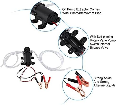 Electric Portable DC 12v Transfer Pump Extractor Suction Engine Oil Fluid, Fuel Engine Oil Transfer Pump Fluid Oil Extractor Engine Oil Scavenge Pump 12v 60w Scavenge Exchange Transfer Pump Kit in Saudi Arabia