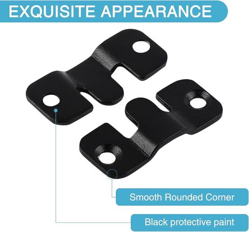 20PCS 1.69 x 0.75 inch Black Flush Mount Bracket Stainless Steel Interlock Hanging Buckle Z Clips Headboard Wall Mounting Brackets French Cleat Picture Hanger Heavy Duty with 40PCS Screws in Saudi Arabia