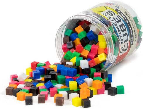 Set of 500 Centimeter Cubes with Storage Container - Mathematics Learning Tool & Educational Teacher Resource for Sorting, Measuring, Counting, & Base-10 Units by Pint-Size Scholars in Saudi Arabia
