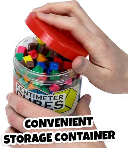 Set of 500 Centimeter Cubes with Storage Container - Mathematics Learning Tool & Educational Teacher Resource for Sorting, Measuring, Counting, & Base-10 Units by Pint-Size Scholars in Saudi Arabia
