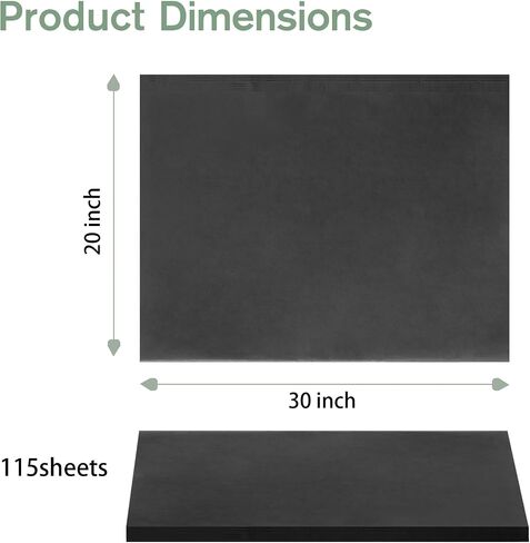 115 Sheets 20 x 30 Inch Acid-Free Tissue Paper for Storage, Black Tissue Paper for Gift Bags, Archival Tissue Paper for Textiles, Clothing Storage in Saudi Arabia