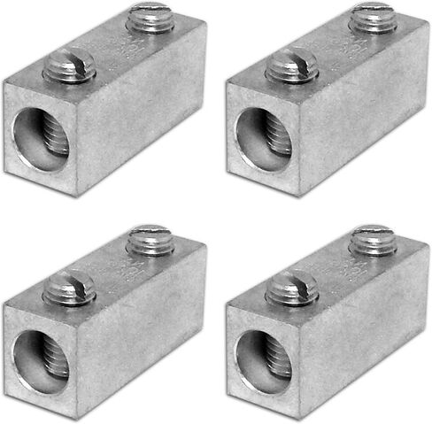 حزمة من 4 - العلامة التجارية موريس 90612 وصلة ألومنيوم/مخفض موصل ميكانيكي نوع 2 براغي رقم 2 رقم 14 نطاق سلك in Kuwait