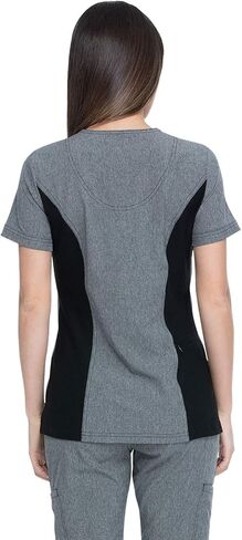 Elle Women Scrubs Top V-Neck EL604، M، Heather Gray in Kuwait