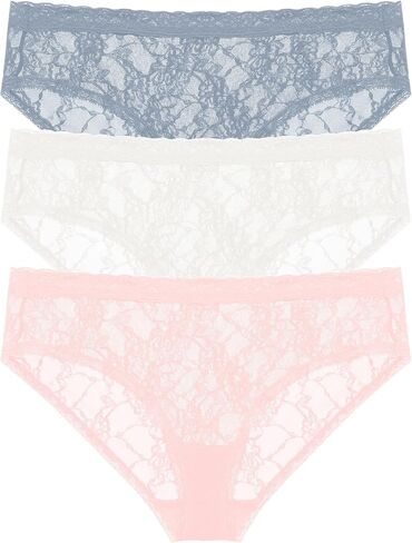 Natori Women's Bliss Allure One Size Lace Girl Brief 3-Pack in Saudi Arabia