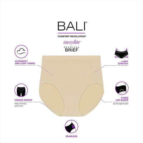Bali Women's 3-Pack Easylite Seamless Brief in Saudi Arabia
