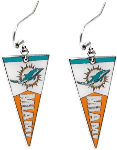 aminco NFL womens NFL Sports Team Pennant Dangle Charm Earring Set in Saudi Arabia