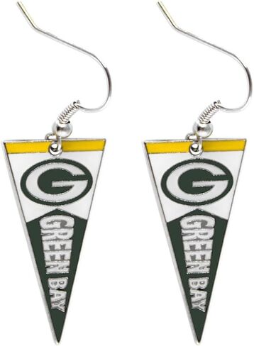 aminco NFL womens NFL Sports Team Pennant Dangle Charm Earring Set in Saudi Arabia