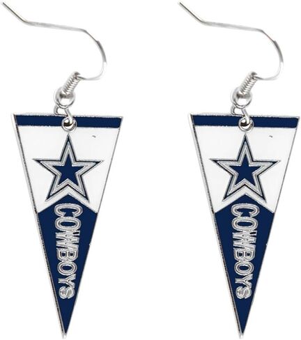 aminco NFL womens NFL Sports Team Pennant Dangle Charm Earring Set in Saudi Arabia