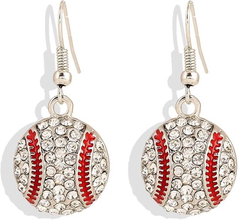 Baseball Earrings for Women 3D Baseball Drop Earring Baseball Bat Dangle Earrings Baseball Jewelry Sports Fans Players Jewelry Baseball Gifts for Girls in Saudi Arabia