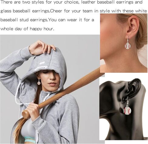 Baseball Earrings for Women 3D Baseball Drop Earring Baseball Bat Dangle Earrings Baseball Jewelry Sports Fans Players Jewelry Baseball Gifts for Girls in Saudi Arabia