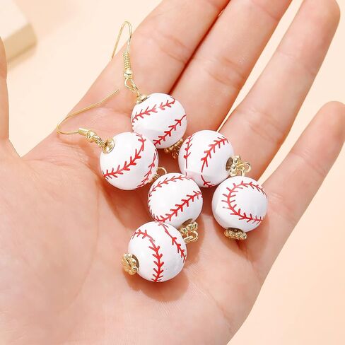 Baseball Earrings for Women 3D Baseball Drop Earring Baseball Bat Dangle Earrings Baseball Jewelry Sports Fans Players Jewelry Baseball Gifts for Girls in Saudi Arabia