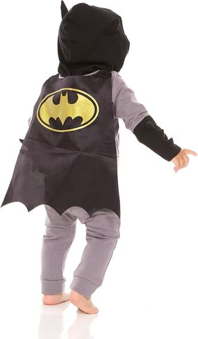 DC Comics Baby Boys Superhero Costume – Zip Up Bodysuit with Cape - Baby Superman Costume and Baby Batman Costume in Saudi Arabia