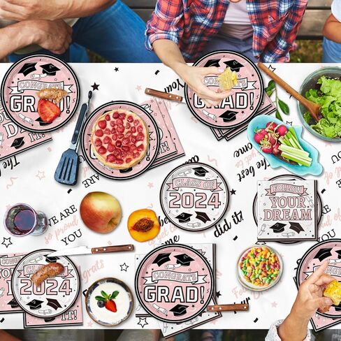 لوازم حفلات التخرج، مجموعة أدوات مائدة حفلات التخرج، أطباق ورقية للاستعمال مرة واحدة، مناديل وأكواب، لافتة مفرش المائدة لعام 2024، ديكورات حفلات التخرج المارونية، خدمة 25 in Kuwait