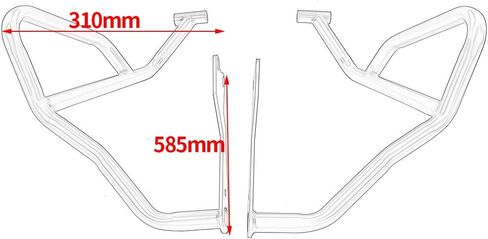 ملحقات الدراجة النارية CB500X 19-23، قضبان التصادم الفولاذية للطرق السريعة، قضبان حماية المحرك، إطار جسم الجسم، طقم حماية من السقوط العلوي السفلي لـ CB 500 X CB 500X 2019 2020 2021 2022 2023 (مجموعة كاملة) in Saudi Arabia
