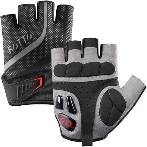 ROTTO Cycling Gloves Half Finger Bike Gloves Summer for Men Women with Gel Padded in Saudi Arabia