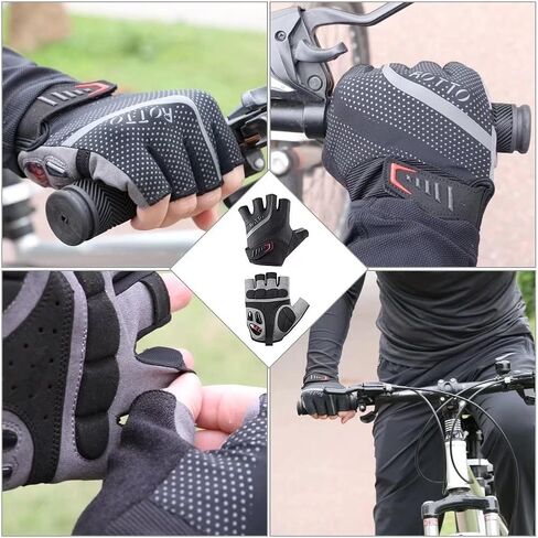 ROTTO Cycling Gloves Half Finger Bike Gloves Summer for Men Women with Gel Padded in Saudi Arabia