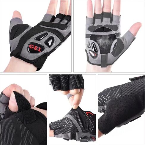 ROTTO Cycling Gloves Half Finger Bike Gloves Summer for Men Women with Gel Padded in Saudi Arabia