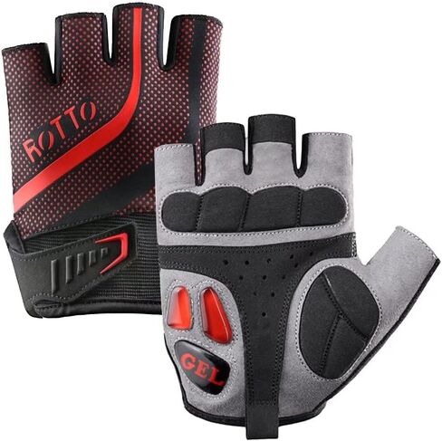 ROTTO Cycling Gloves Half Finger Bike Gloves Summer for Men Women with Gel Padded in Saudi Arabia