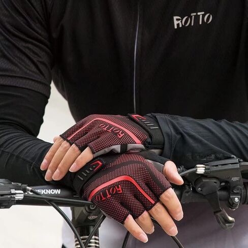 ROTTO Cycling Gloves Half Finger Bike Gloves Summer for Men Women with Gel Padded in Saudi Arabia