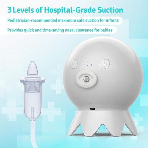 Electric Nasal Aspirator for Baby, Hospital Grade Suction for Toddlers, Infant Nose Sucker, Newborn Snot Cleaner, Automatic Nose Cleaner in Saudi Arabia