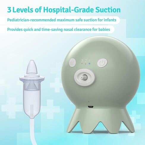 Electric Nasal Aspirator for Baby, Hospital Grade Suction for Toddlers, Infant Nose Sucker, Newborn Snot Cleaner, Automatic Nose Cleaner in Saudi Arabia