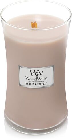 شمعة وودويك إليبس المعطرة، بالفانيليا وملح البحر، 16 أونصة | مدة حرق تصل إلى 50 ساعة in Kuwait