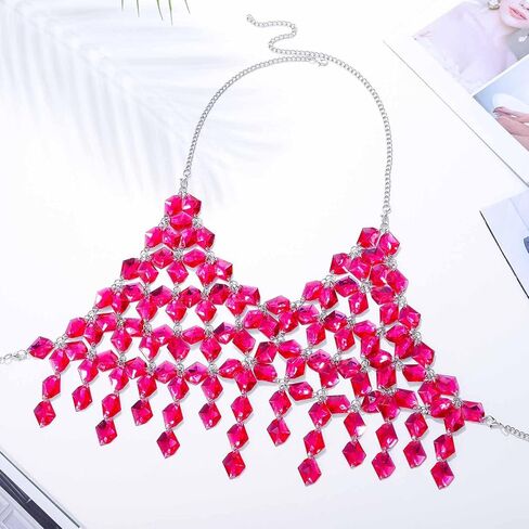 سلسلة الجسم بلايز للنساء الوردي كريستال الجسم سلسلة الصدرية الأعلى مثير مبهر عارية الذراعين الصدر الجسم سلاسل مجوهرات للنساء والفتيات in Kuwait