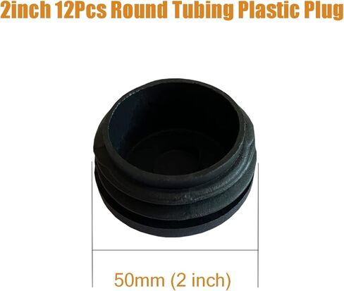 Round Tubing Plug Cap 1-1/4 Inch, 16Pcs Tubing End Cap Plastic Plugs Chair Glide Insert Finishing Plug, Black 32mm in Saudi Arabia