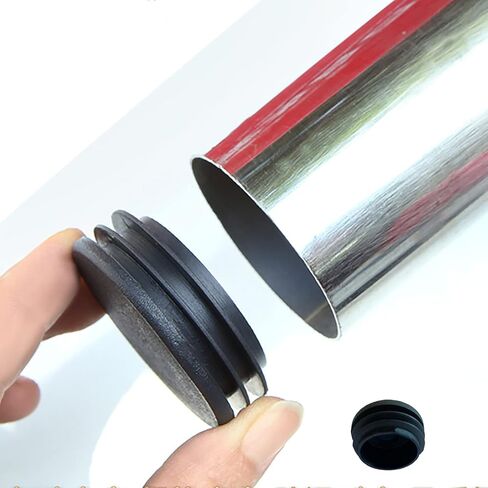 Round Tubing Plug Cap 1-1/4 Inch, 16Pcs Tubing End Cap Plastic Plugs Chair Glide Insert Finishing Plug, Black 32mm in Saudi Arabia