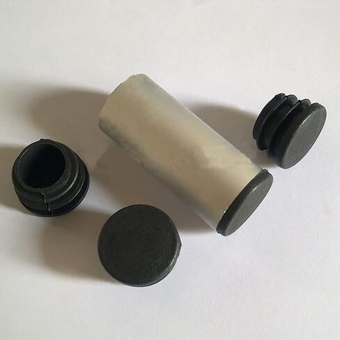 Round Tubing Plug Cap 1-1/4 Inch, 16Pcs Tubing End Cap Plastic Plugs Chair Glide Insert Finishing Plug, Black 32mm in Saudi Arabia