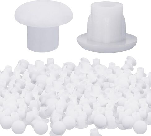 300 Pcs Plastic Hole Plugs 3/16"(5mm) Screw Caps Cover White Plastic Hole Plugs for Cabinet Cupboard Shelf Furniture in Saudi Arabia