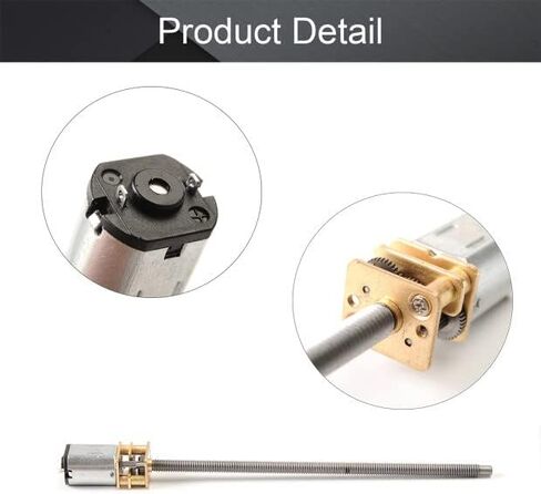 Fielect DC 6V 100RPM N20 Speed Reduction Gear Motor with M4x100mm Lead Screw Thread Shaft for DIY Electric Toys Small Cars Robots Model 1Pc in Saudi Arabia