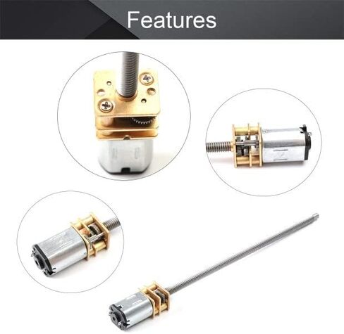Fielect DC 6V 100RPM N20 Speed Reduction Gear Motor with M4x100mm Lead Screw Thread Shaft for DIY Electric Toys Small Cars Robots Model 1Pc in Saudi Arabia