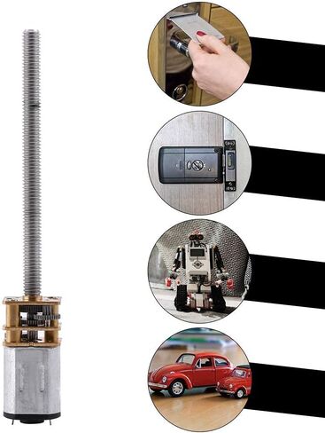 Fielect DC 6V 100RPM N20 Speed Reduction Gear Motor with M4x100mm Lead Screw Thread Shaft for DIY Electric Toys Small Cars Robots Model 1Pc in Saudi Arabia