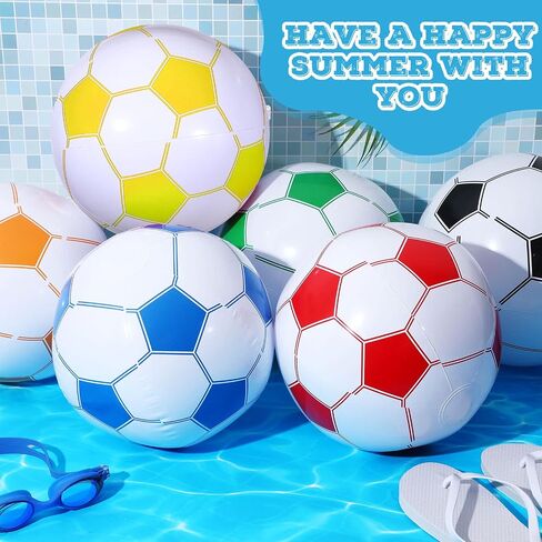 Chivao Inflatable Ball Soccer Ball Softball Volleyball Basketball Football 16 Inch Beach Balls Party Favors Summer Swimming Pool in Saudi Arabia