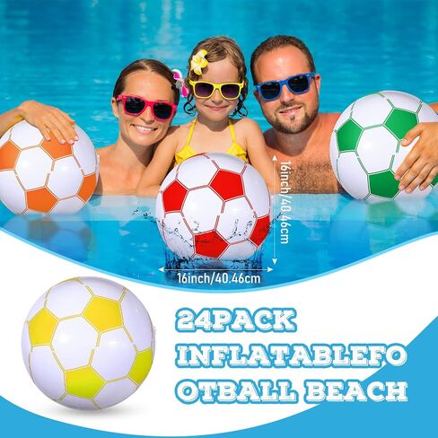 Chivao Inflatable Ball Soccer Ball Softball Volleyball Basketball Football 16 Inch Beach Balls Party Favors Summer Swimming Pool in Saudi Arabia