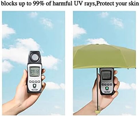 5 مظلة صغيرة قابلة للطي، مظلات محمولة خفيفة الوزن للحماية من الشمس والمطر مع غراء أسود وطلاء Telfon يحجب 99% من الأشعة فوق البنفسجية in Kuwait