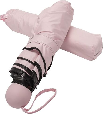 5 مظلة صغيرة قابلة للطي، مظلات محمولة خفيفة الوزن للحماية من الشمس والمطر مع غراء أسود وطلاء Telfon يحجب 99% من الأشعة فوق البنفسجية in Kuwait