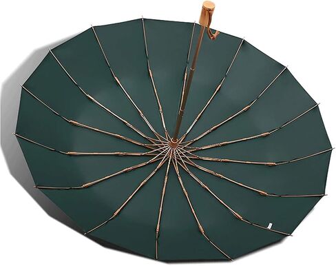 صنع الحرفيون مظلة سفر مقاومة للرياح، مظلة صغيرة قابلة للطي، مقبض خشبي، مظلة مدمجة ومحمولة مضادة للصدأ مع 16 ضلع من الألياف الزجاجية والألمنيوم، خفيفة الوزن مع أقراص جل ملونة مضادة للأشعة فوق البنفسجية in Kuwait