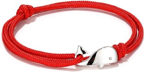 Unisex Cute Whale Adjustable Nylon Rope Wrap Bracelet for Men Women Teens in Saudi Arabia