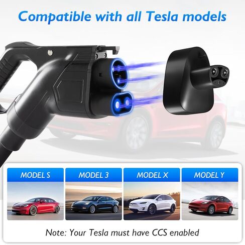 محول شاحن لـ CCS إلى Tesla، محول شحن لـ CCS إلى Tesla Model 3/Y/S/X 250KW DC شحن سريع، محول CCS لـ Tesla متوافق مع محطة شحن سريعة من المستوى 3 مع قابس CCS in Kuwait