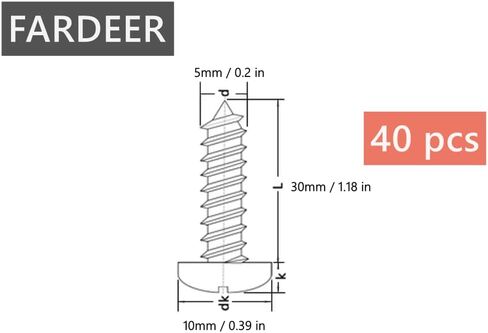 Stainless Steel Button Head Screws M5 Security Sheet Metal Screws Torx Sheet Metal Screws Security Silver Screws Anti-Theft Tamper Proof. (M5*30mm * 40pcs) in Saudi Arabia