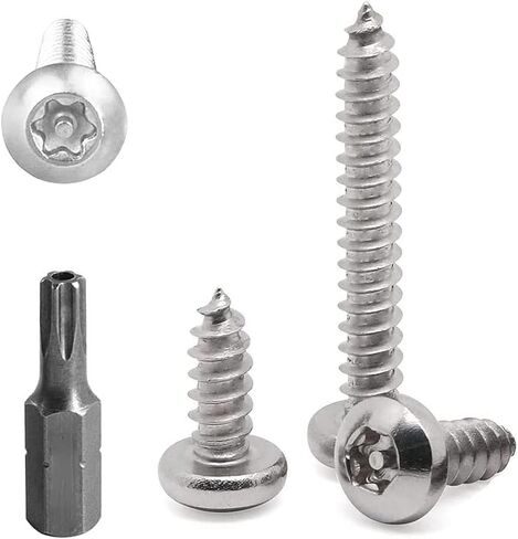 Stainless Steel Button Head Screws M5 Security Sheet Metal Screws Torx Sheet Metal Screws Security Silver Screws Anti-Theft Tamper Proof. (M5*30mm * 40pcs) in Saudi Arabia