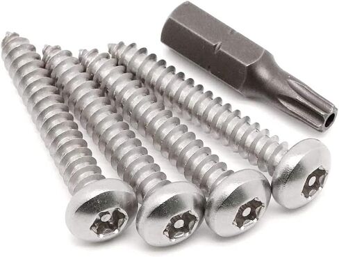 Stainless Steel Button Head Screws M5 Security Sheet Metal Screws Torx Sheet Metal Screws Security Silver Screws Anti-Theft Tamper Proof. (M5*30mm * 40pcs) in Saudi Arabia