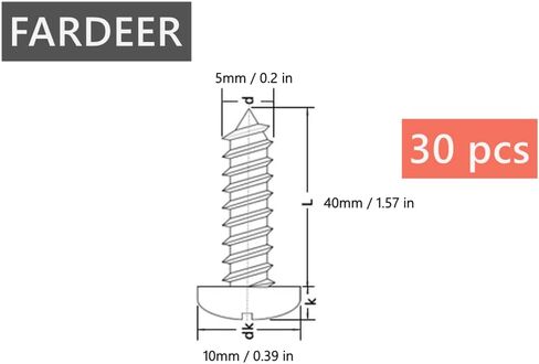 Stainless Steel Button Head Screws M5 Security Sheet Metal Screws Torx Sheet Metal Screws Security Silver Screws Anti-Theft Tamper Proof. (M5*30mm * 40pcs) in Saudi Arabia