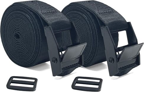 Sutekus Cargo Lashing Strap 1 "ربط أسفل الأشرطة فائدة الأشرطة قابل للتعديل تأمين الأشرطة للبضائع الأمتعة الدراجات النارية قوارب الكاياك، 2 حزمة (الأزرق، 10FT) in Saudi Arabia