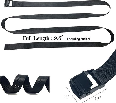Sutekus Cargo Lashing Strap 1 "ربط أسفل الأشرطة فائدة الأشرطة قابل للتعديل تأمين الأشرطة للبضائع الأمتعة الدراجات النارية قوارب الكاياك، 2 حزمة (الأزرق، 10FT) in Saudi Arabia