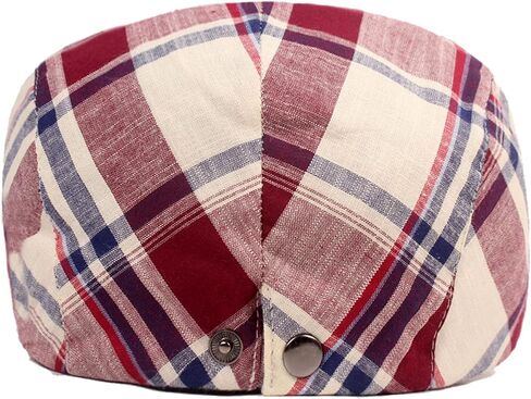 ZLSLZ Mens Adjustable Plaid Ivy Newsboy Cabbie Gatsby Golf Beret Flat Hat Cap in Saudi Arabia