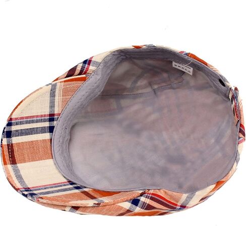ZLSLZ Mens Adjustable Plaid Ivy Newsboy Cabbie Gatsby Golf Beret Flat Hat Cap in Saudi Arabia